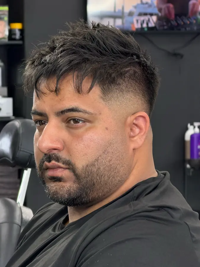 Textured crop and beard trim